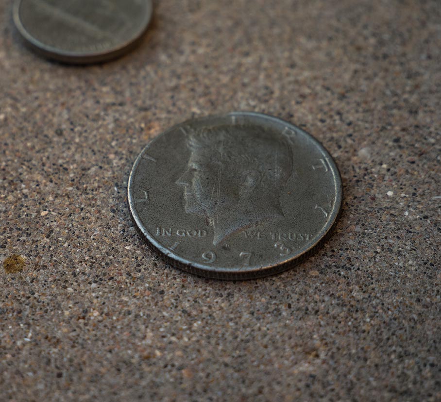 Reed's close up photo of a 50cent coin